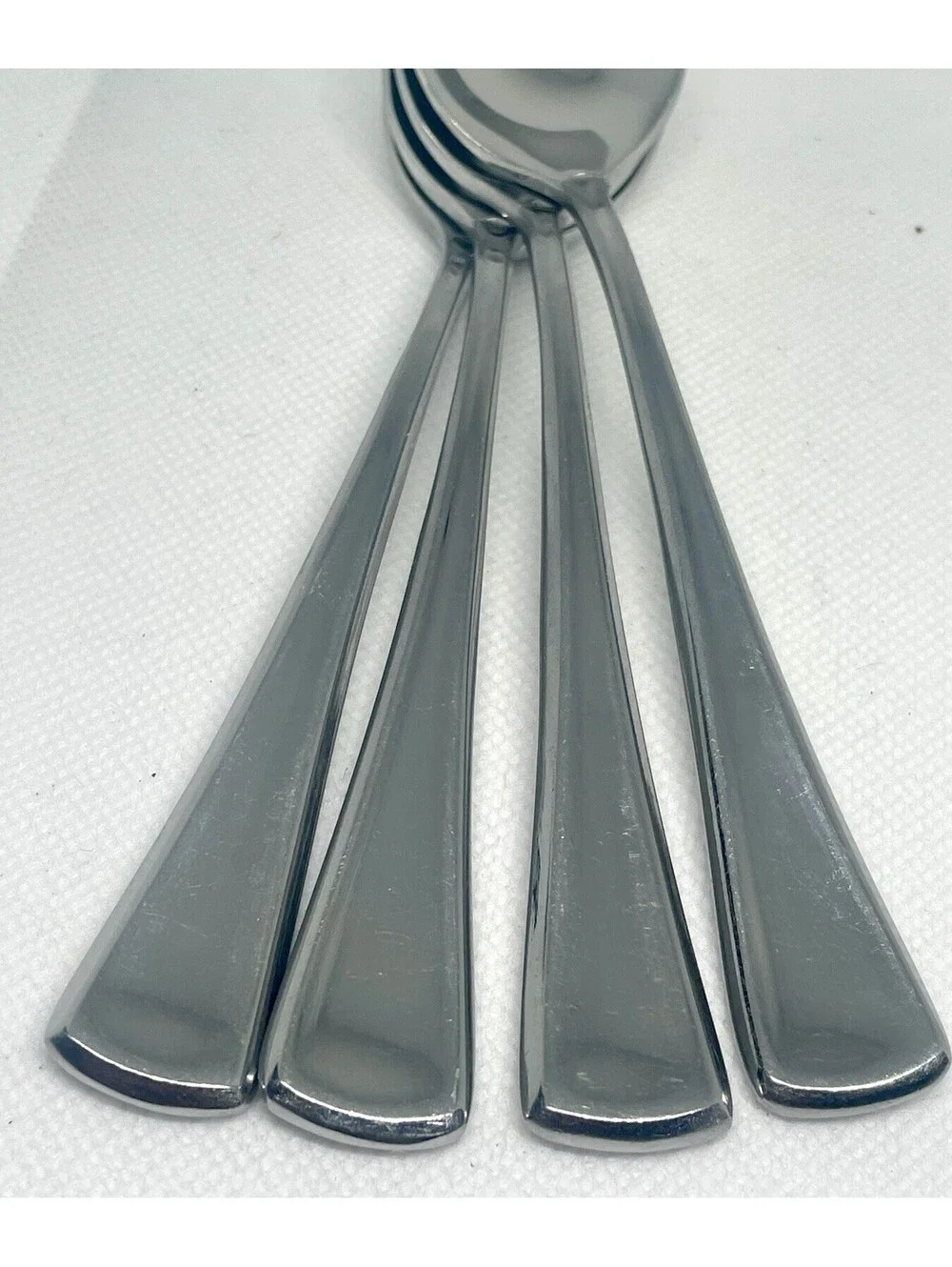 (4) Gorham STEPHANIE Glossy Stainless China Teaspoon Lot~ 6.25”
